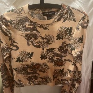 Dragon Print Long Sleeve Shirt